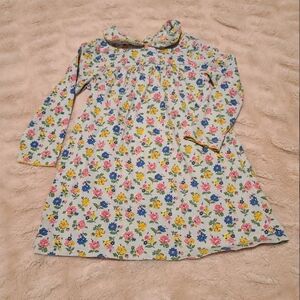 Baby Boden blue and pink floral Peter Pan collar dress size 2t 3t
